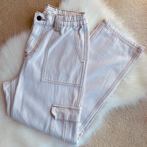 Pacsun Cream Denim Cargo Pants